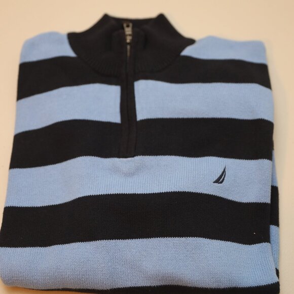 Nautica Ribbed Quarter Zip Sweater Mens Size XXL - Picture 1 of 6